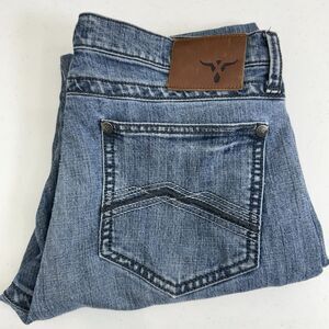 Wrangler 20X Jeans Mens 32x31 Blue Pants Vintage Bootcut Western Distressed